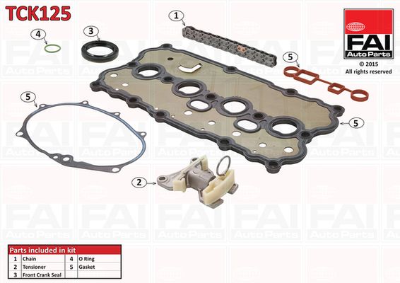 Paskirstymo grandinės komplektas FAI AutoParts TCK125