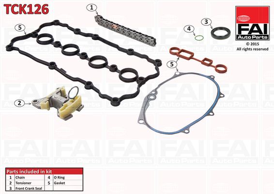 Комплект ланцюгів привода FAI AutoParts TCK126