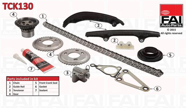 Комплект ланцюгів привода FAI AutoParts TCK130