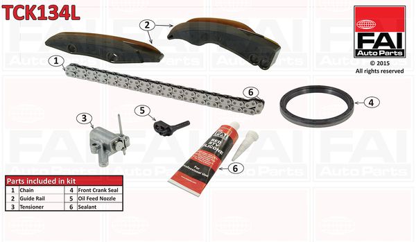 Комплект ланцюгів привода FAI AutoParts TCK134L