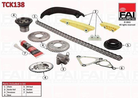 Комплект ланцюгів привода FAI AutoParts TCK138