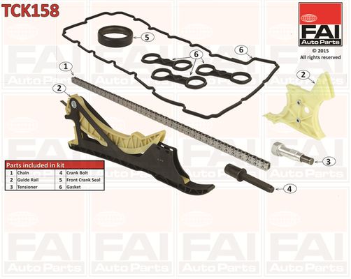 Комплект ланцюгів привода FAI AutoParts TCK158