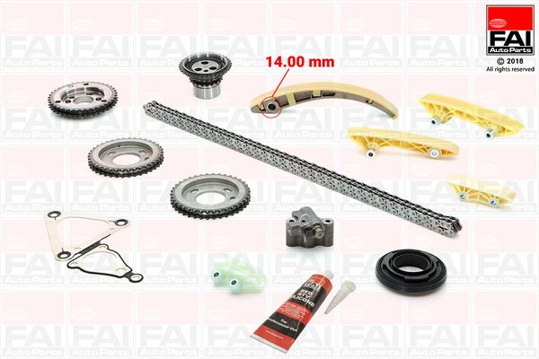 Комплект ланцюгів привода FAI AutoParts TCK160