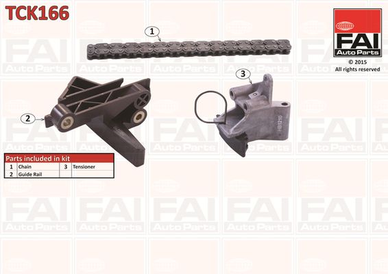 Комплект ланцюгів привода FAI AutoParts TCK166