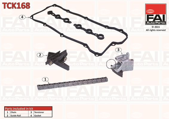 Комплект ланцюгів привода FAI AutoParts TCK168