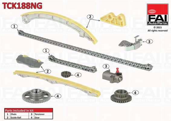 Paskirstymo grandinės komplektas FAI AutoParts TCK188NG