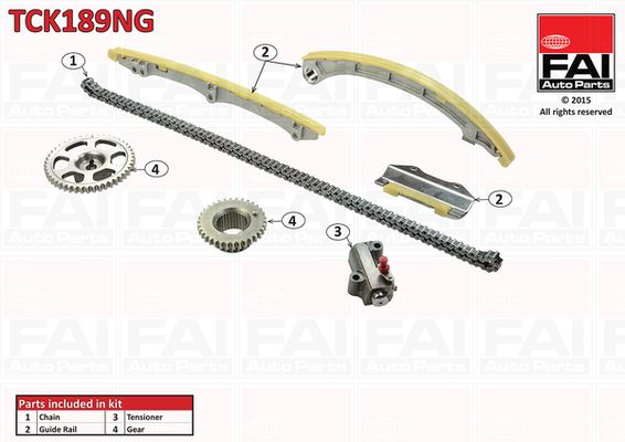 Paskirstymo grandinės komplektas FAI AutoParts TCK189NG