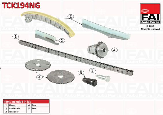 Комплект ланцюгів привода FAI AutoParts TCK194NG