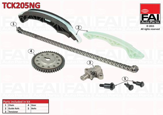 Paskirstymo grandinės komplektas FAI AutoParts TCK205NG