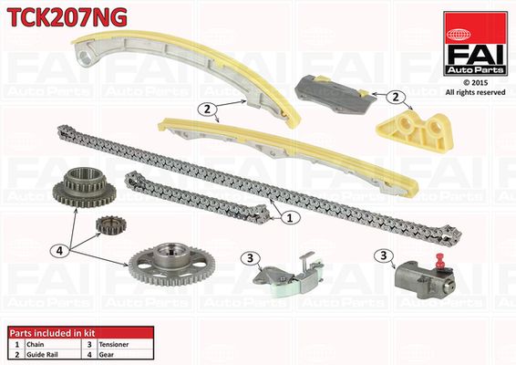 Paskirstymo grandinės komplektas FAI AutoParts TCK207NG