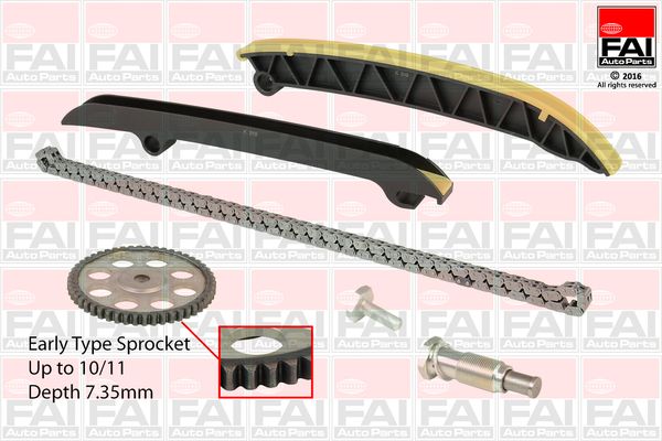 Комплект ланцюгів привода FAI AutoParts TCK208NG