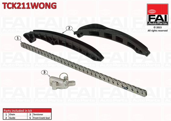 Комплект ланцюгів привода FAI AutoParts TCK211WONG