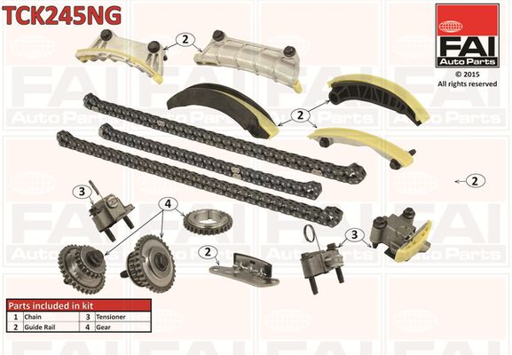 Paskirstymo grandinės komplektas FAI AutoParts TCK245NG