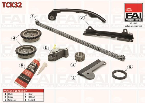 Комплект ланцюгів привода FAI AutoParts TCK32