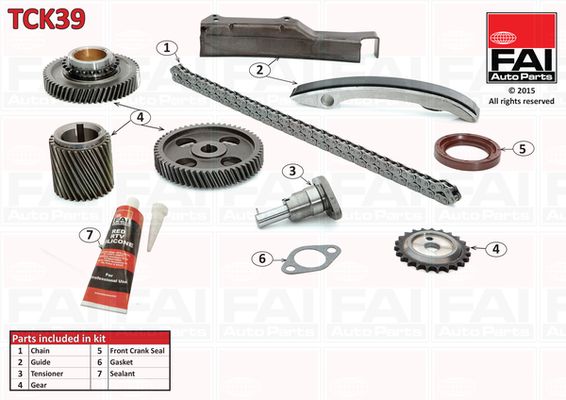 Комплект ланцюгів привода FAI AutoParts TCK39