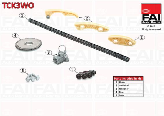 Комплект ланцюгів привода FAI AutoParts TCK3WO