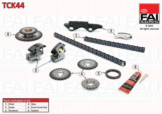 Комплект ланцюгів привода FAI AutoParts TCK44