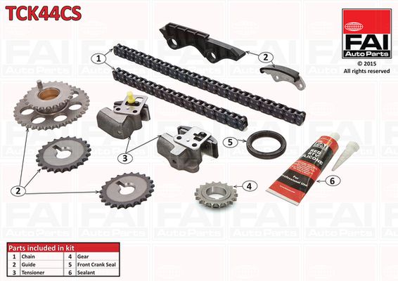 Paskirstymo grandinės komplektas FAI AutoParts TCK44CS