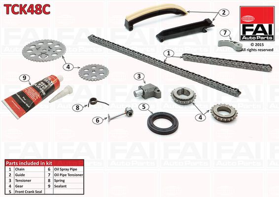 Комплект ланцюгів привода FAI AutoParts TCK48C