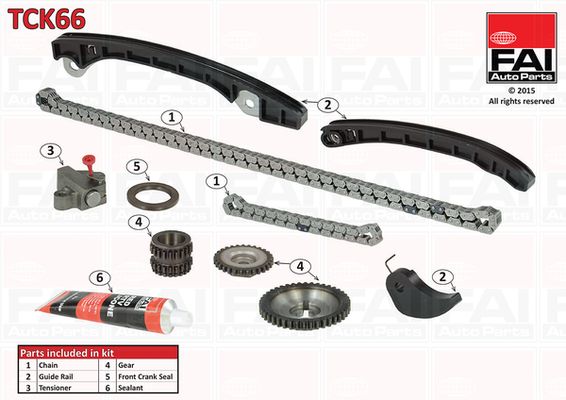 Paskirstymo grandinės komplektas FAI AutoParts TCK66