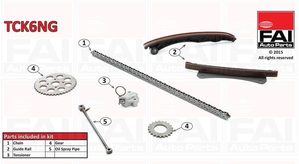 Комплект ланцюгів привода FAI AutoParts TCK6NG