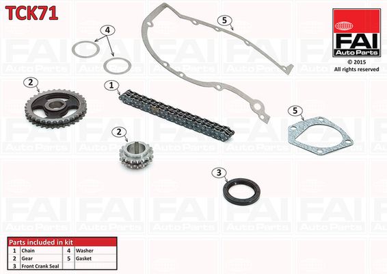 Комплект ланцюгів привода FAI AutoParts TCK71