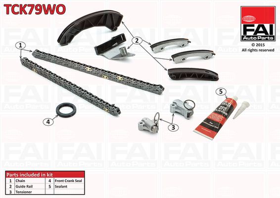 Комплект ланцюгів привода FAI AutoParts TCK79WO