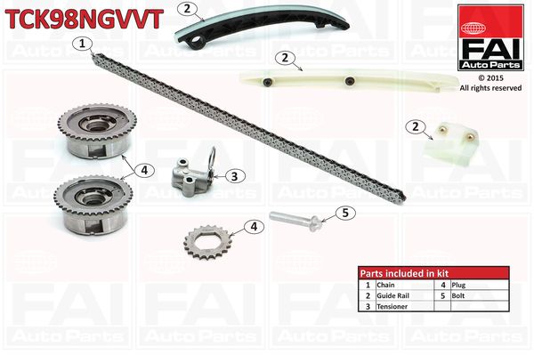 Комплект ланцюгів привода FAI AutoParts TCK98NGVVT