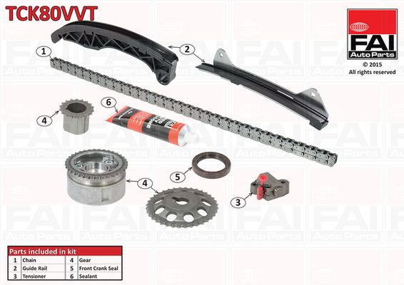 Timing Chain Kit FAI AutoParts TCK80VVT