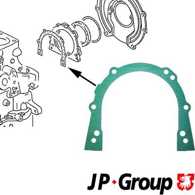 Gasket, housing cover (crankcase) JP GROUP 1119100100