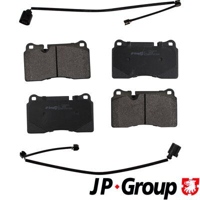 Комплект гальмівних накладок, дискове гальмо JP GROUP 1163606810