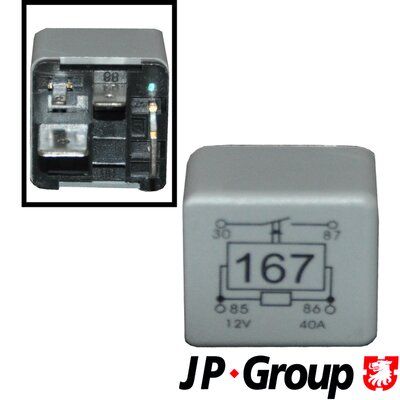 Relay, fuel pump JP GROUP 1199206900