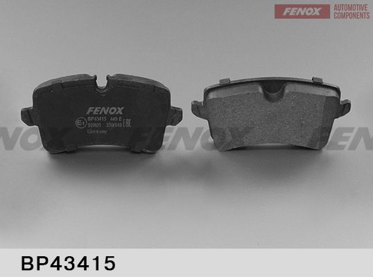 Комплект гальмівних накладок, дискове гальмо FENOX BP43415