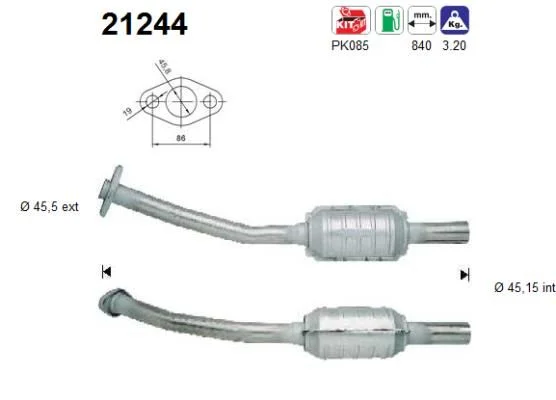 Katalizatoriaus keitiklis AS 21244
