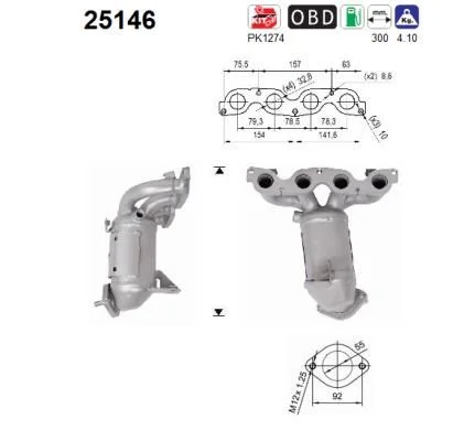 Katalizatoriaus keitiklis AS 25146