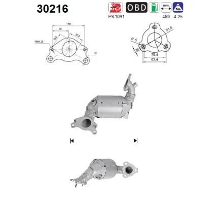 Katalizatoriaus keitiklis AS 30216