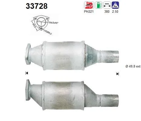 Katalizatoriaus keitiklis AS 33728