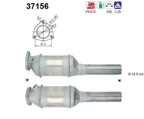 Katalizatoriaus keitiklis AS 37156