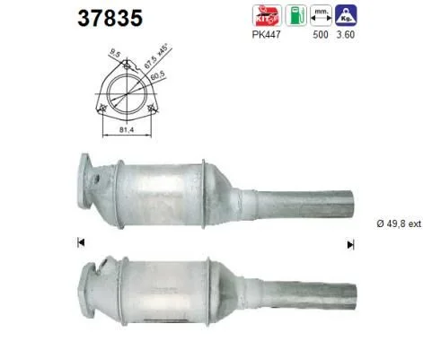 Katalizatoriaus keitiklis AS 37835