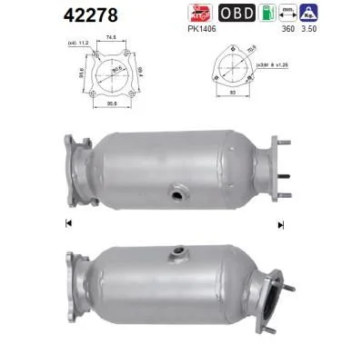 Katalizatoriaus keitiklis AS 42278