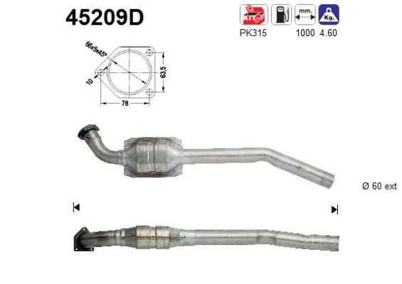 Catalytic Converter AS 45209D