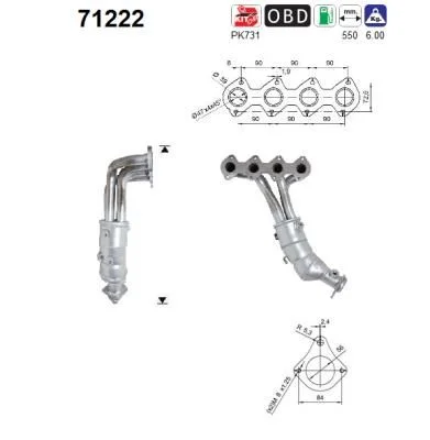 Katalizatoriaus keitiklis AS 71222