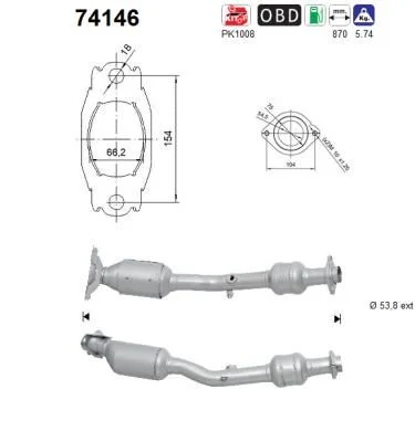 Katalizatoriaus keitiklis AS 74146
