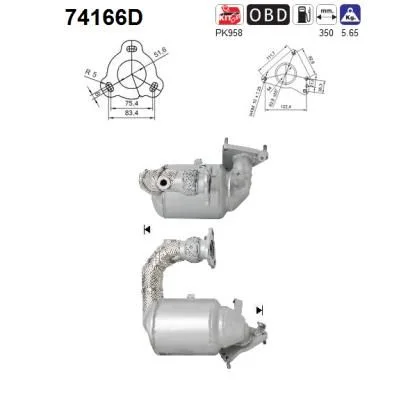 Katalizatoriaus keitiklis AS 74166D