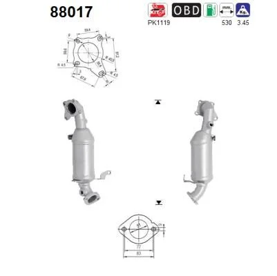 Katalizatoriaus keitiklis AS 88017