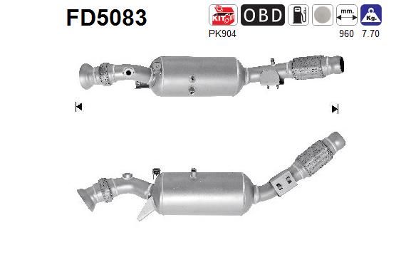 Soot/Particulate Filter, exhaust system AS FD5083