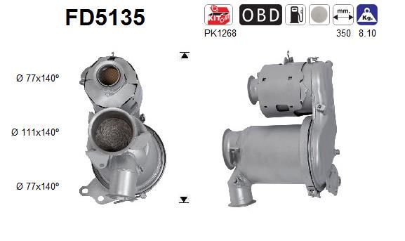 Soot/Particulate Filter, exhaust system AS FD5135