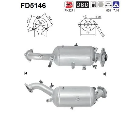 Suodžių / kietųjų dalelių filtras, išmetimo sistema AS FD5146