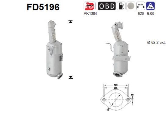 Filter čestica/čađe, ispušni sustav AS FD5196