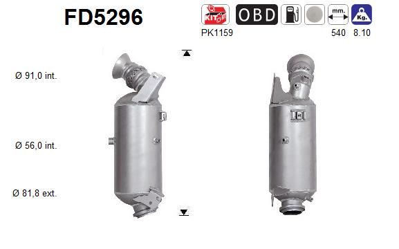 Filter čestica/čađe, ispušni sustav AS FD5296